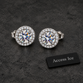 Brincos Moissanite com Halo | Corte Brilhante | Prata 925 | Redondo e Quadrado